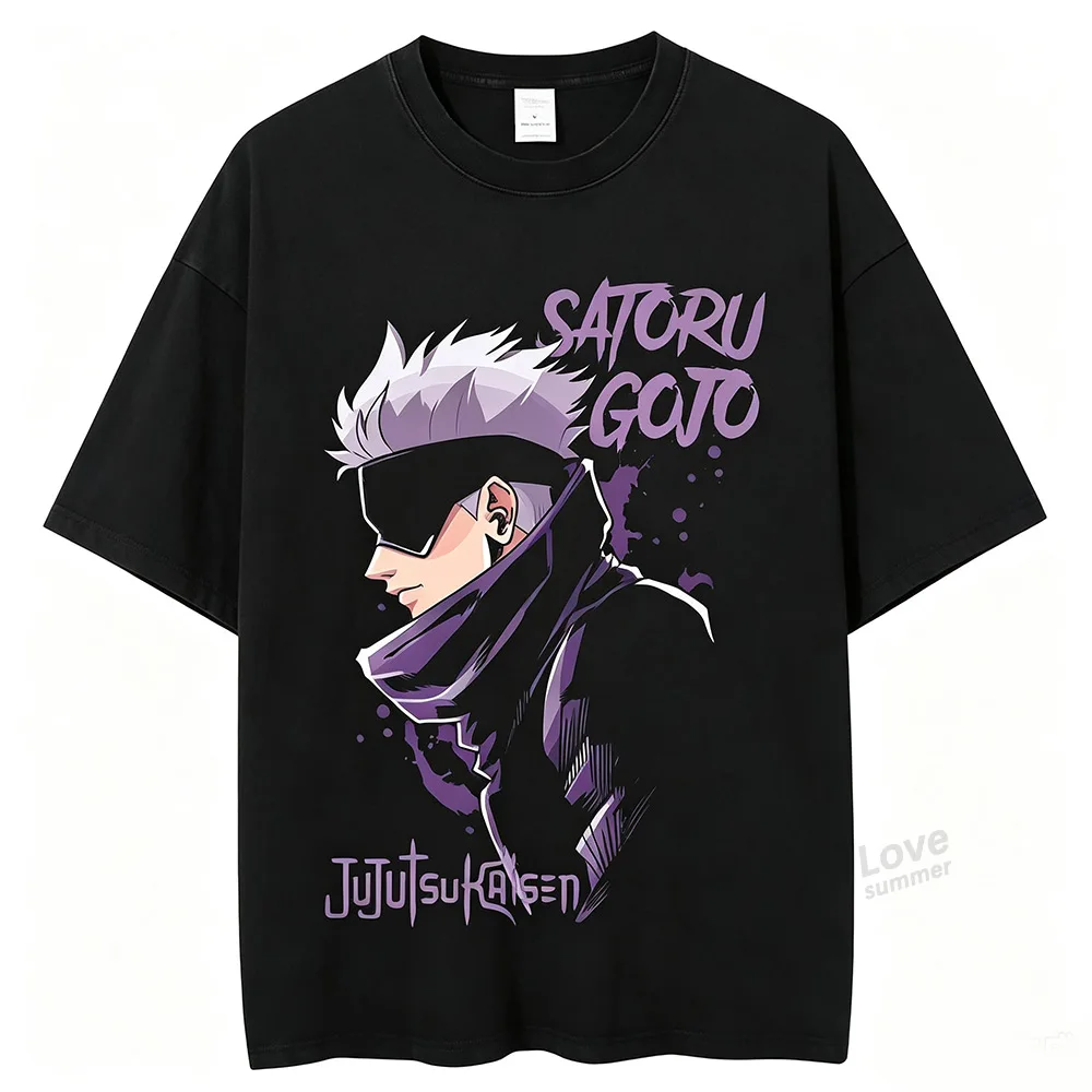 Vintage Jujutsu T Shirt parent-child kids boys Women Men Anime T Shirt Gojo Satoru Itadori Yuji Harajuku Street Men Tops
