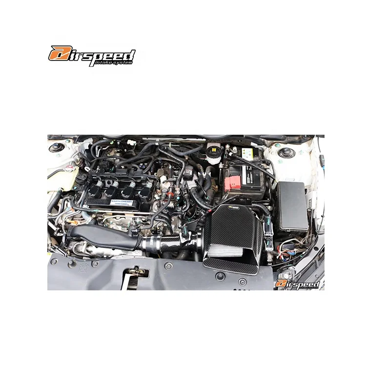 

Airspeed 100% Dry Carbon Fiber Cold Air Intake System High Flow Filter Element for Honda for Civic 10th 1.5T New Condition