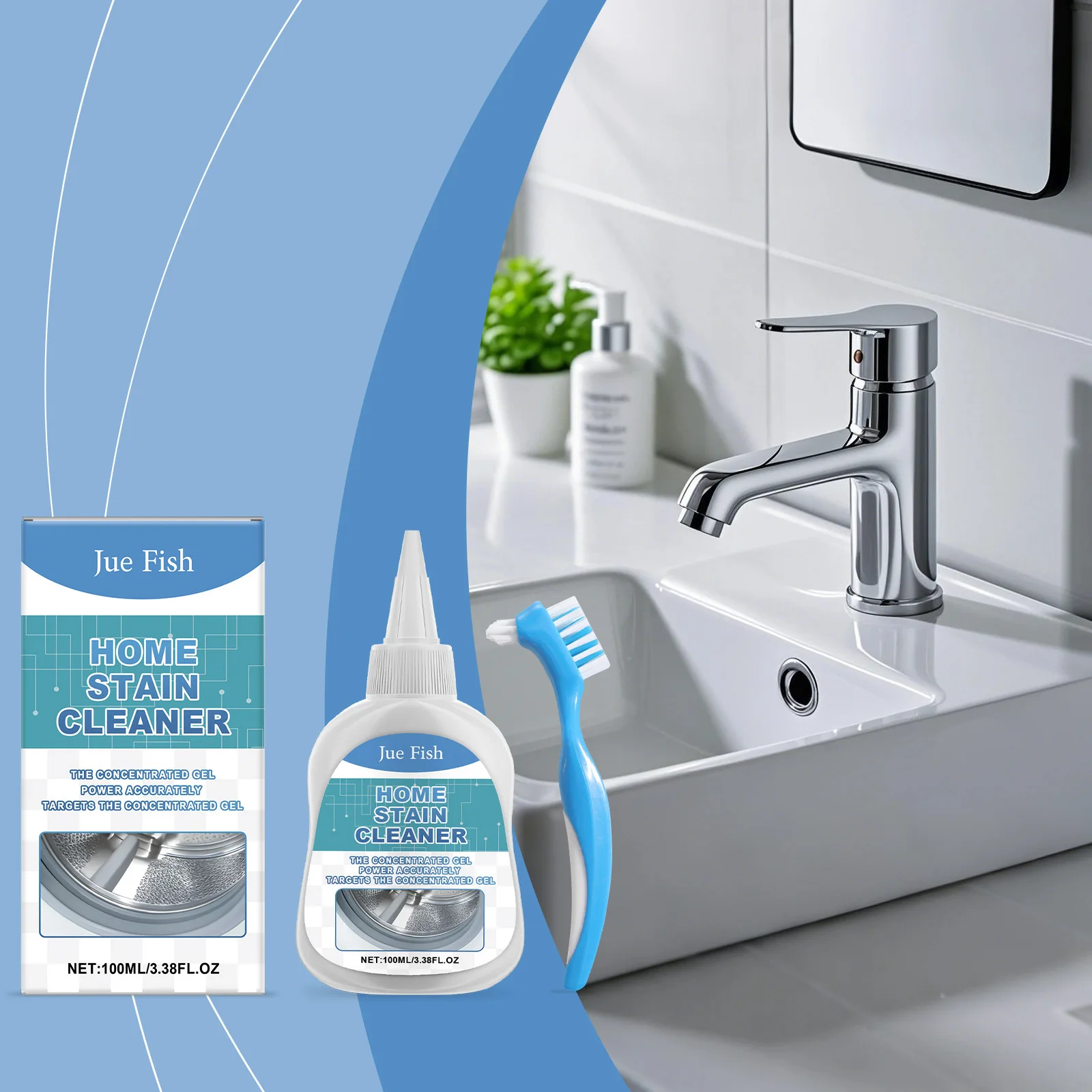 Gel de nettoyage d'évier de crevasse de carrelage en céramique, toilettes, élimination des échelles, nettoyage des sols, décontamination puissante, couture polyvalente