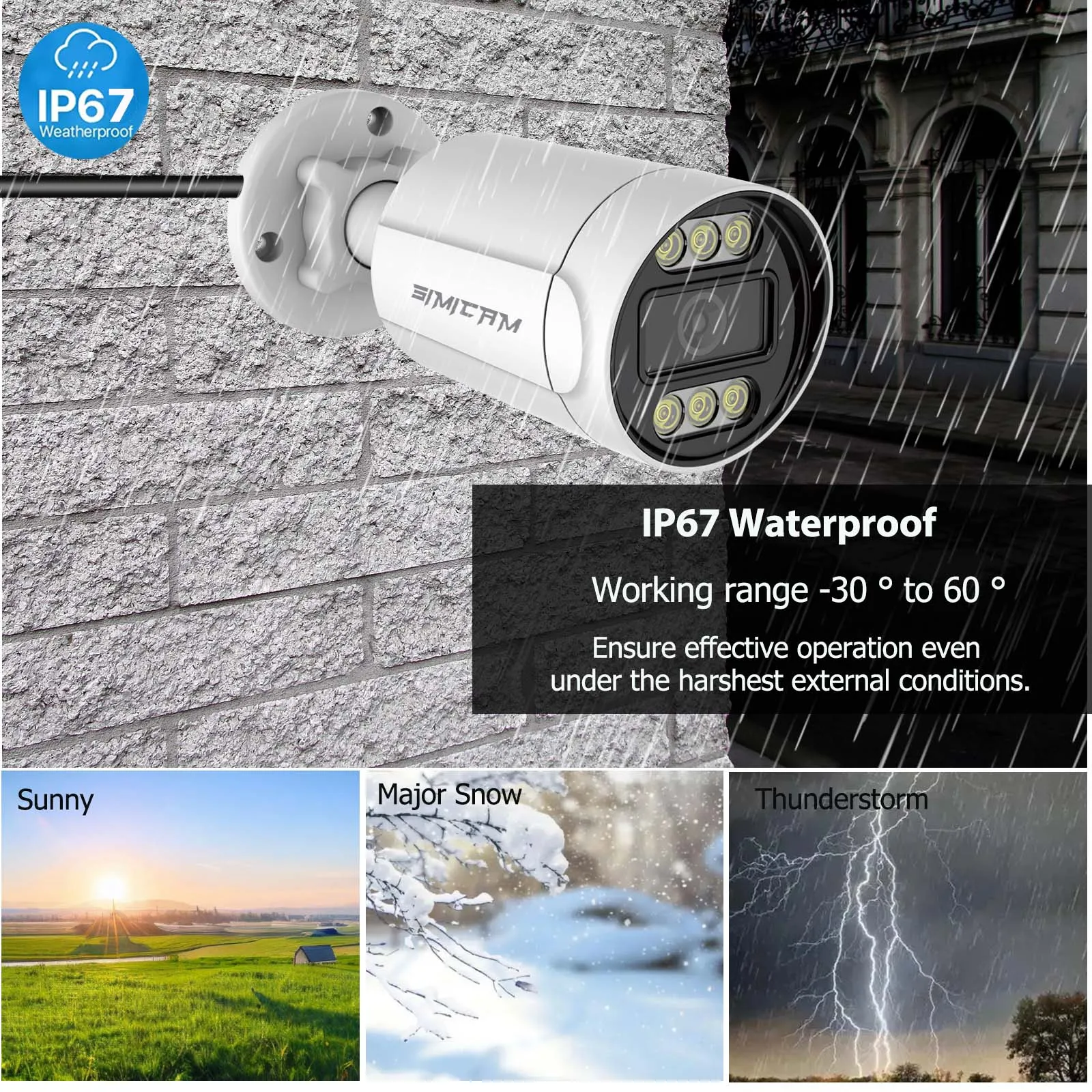 Sistema de cámaras de seguridad IP PoE 4K 8CH, vigilancia interior exterior con cable con visión nocturna en Color, Audio bidireccional, cámaras CCTV de 4/6/8 Uds.