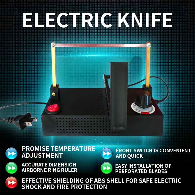 Rope cutting machine DRQG100 electric heating cutting machine 220V electric heating cutting knife elastic satin silk bud