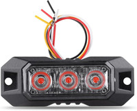 3 LED Flashing Strobe Lights for Truck Car Vehicle LED Mini Grille  Head Emergency Beacon Hazard Warning Lights has Sync Feature