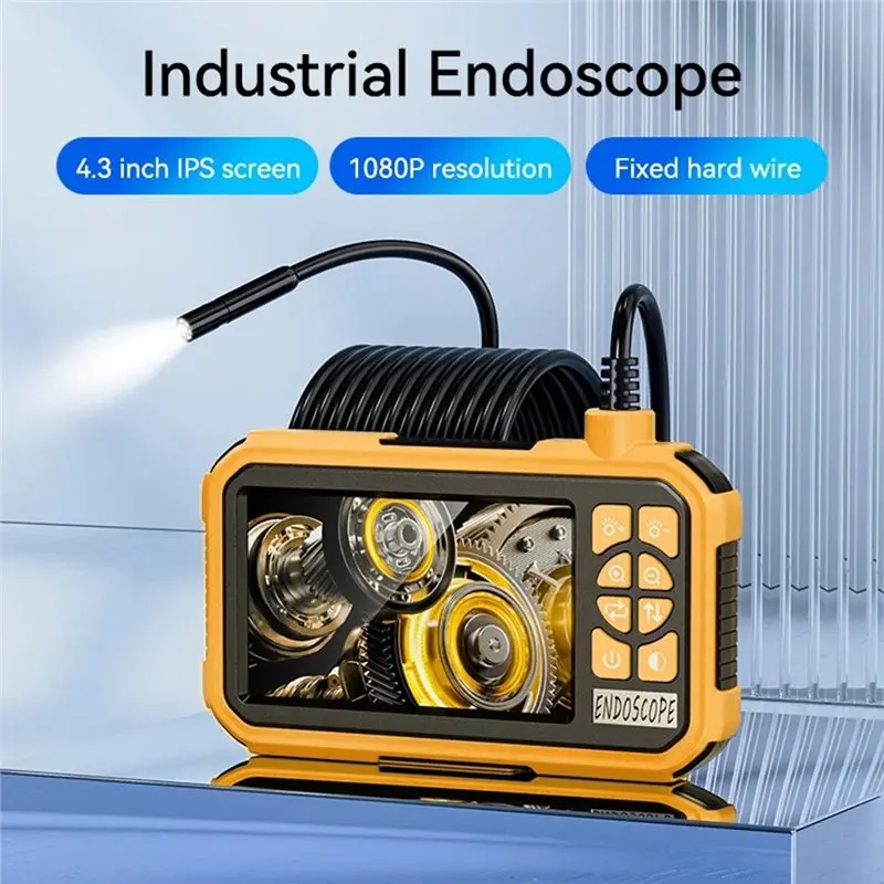 ABSY Semi-Rigid 20M Single Lens Endoscope Camera 1080P Snake Camera Sewer Cable 2600Mah Battery For Pipeline