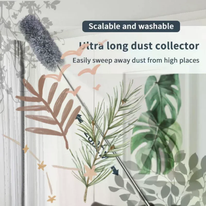 Extendable Microfiber Duster Retractable Duster Brush Household Cleaning Tools Dust Remover Brush For Dust Cleaning