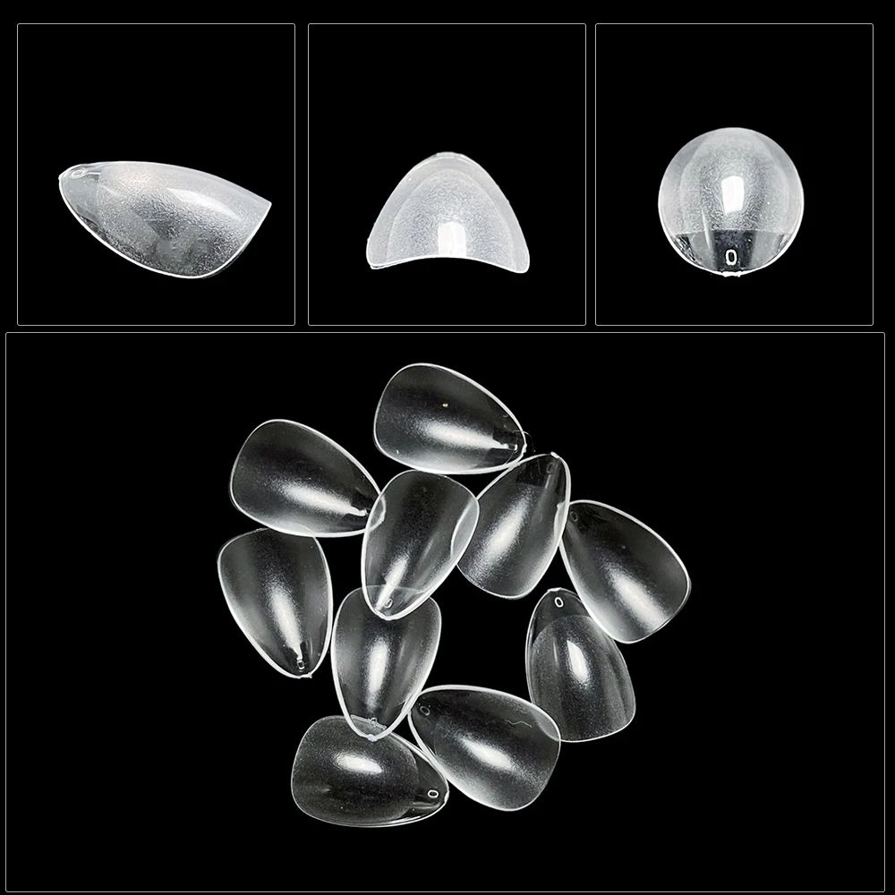 120pcs XXS Extra Short Almond Coffin Nail Tips Half Matte Pre-filed Soft Gel Full Cover Fake Nail for Small Average Nail Beds