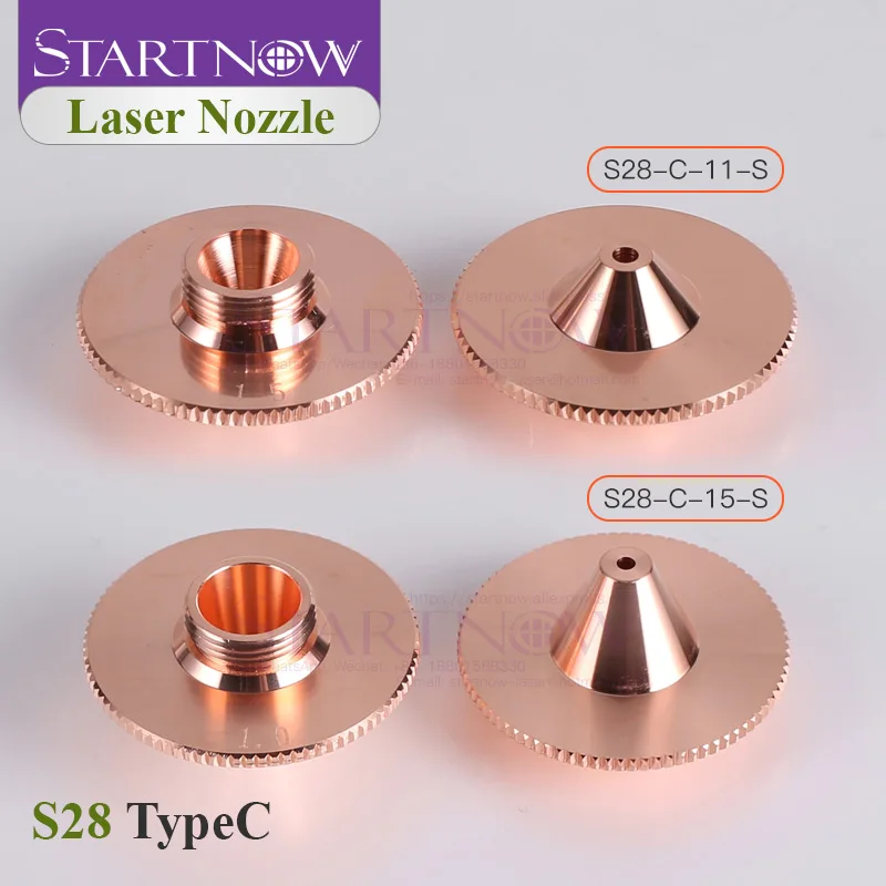 

Startnow Laser Cutting Nozzles Dia.28mm Height 11mm 15mm Thread M11 Single Layer for Fiber Laser Machine Head Free Shipping