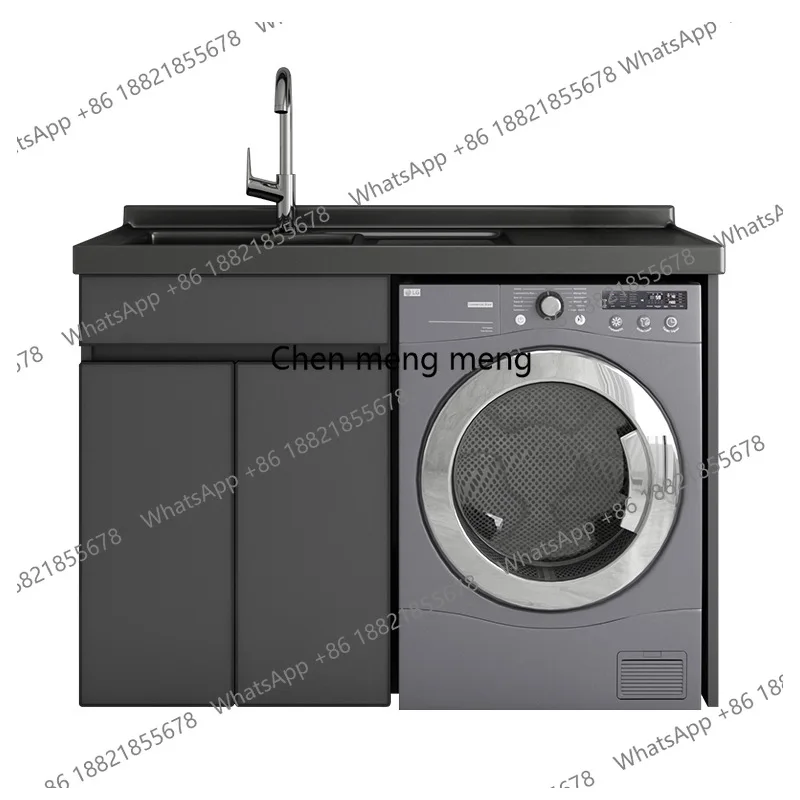 Companion Integrated Laundry Cabinet Combination Bathroom Space Aluminum Living Room Cabinets Washing Sink