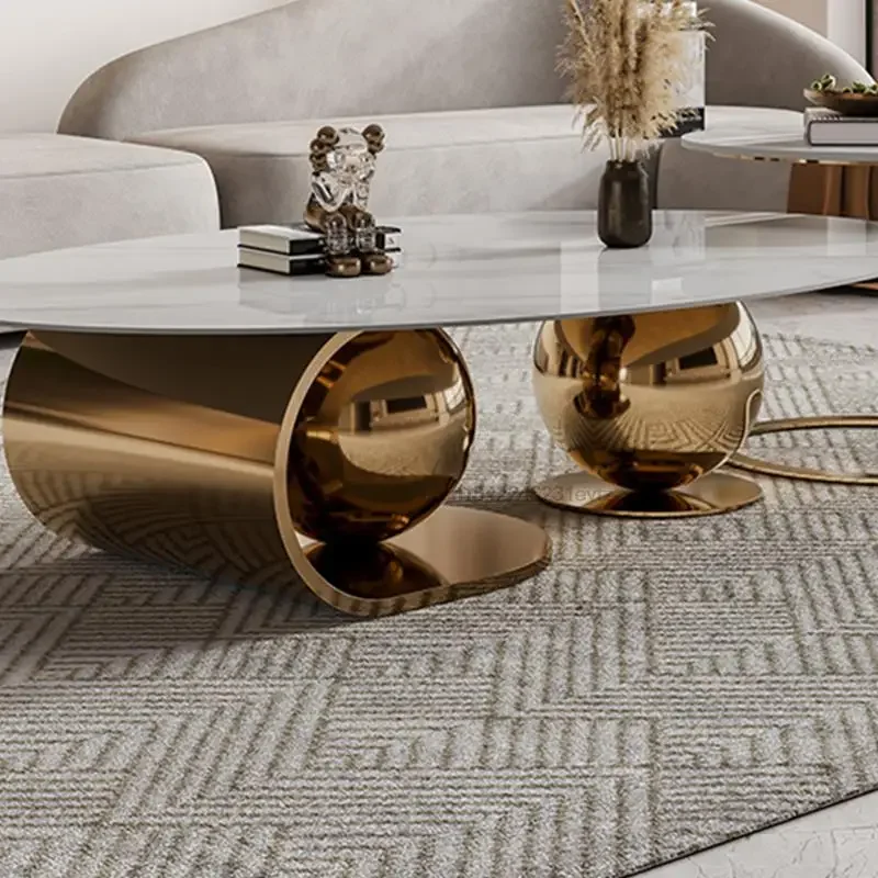 Modern Luxury Natural Marble Coffee Table Designer Irregular White Coffee Table Organizer Hardcover Stolik Kawowy Decoration