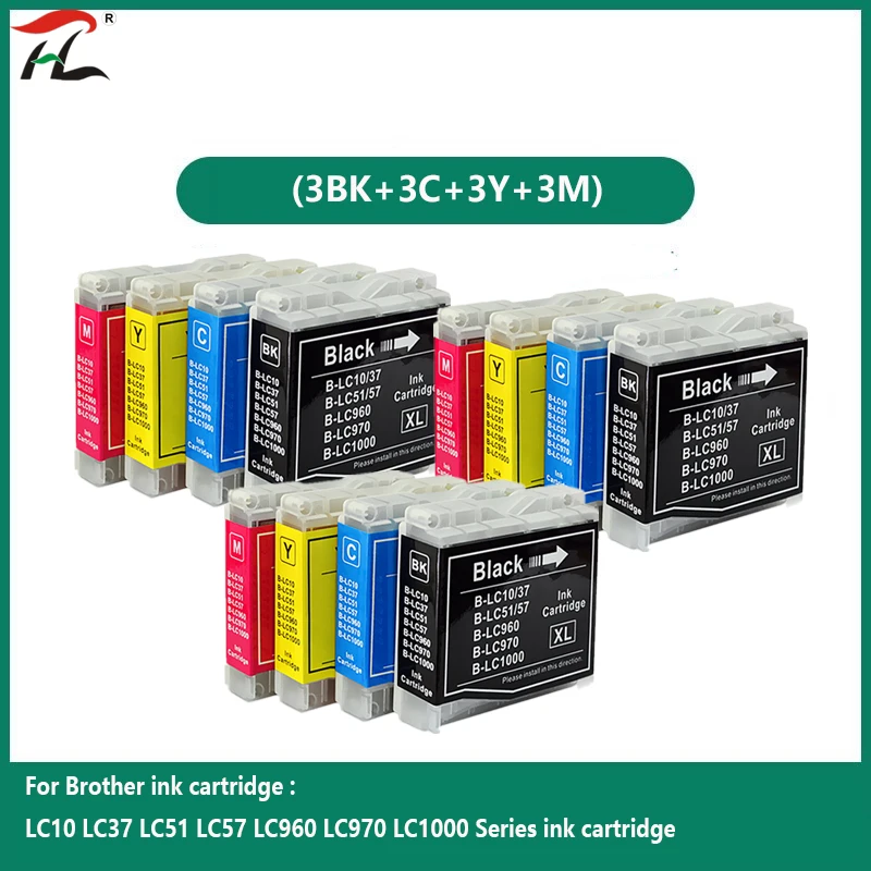 HTL LC51 LC37 LC57 LC970 LC1000 refillable Ink cartridge for brother DCP-130C 135C 150C DCP-330C DCP-350C Printer