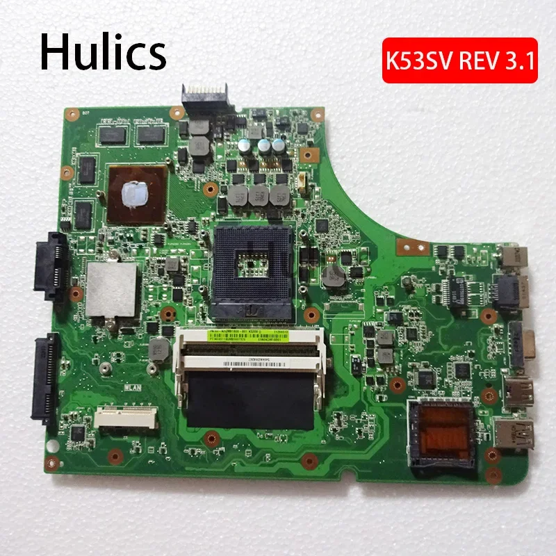 Hulics Used K53SV Motherboard REV 3.1 For Asus  A53S K53S K53SC K53SM Laptop  60-N3GMB1B00