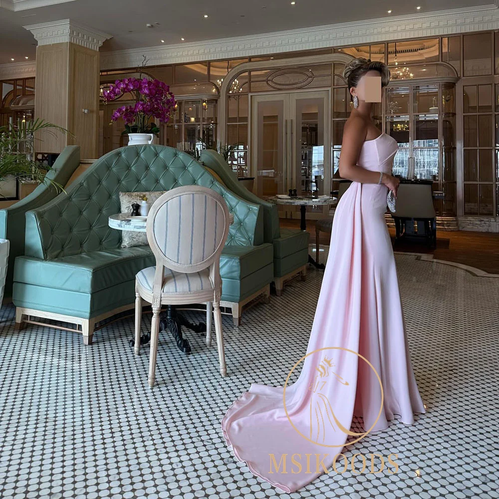 Msikoods modesto vestidos de noite 2025 mangas compridas vestido de festa formal gola alta ver através de renda sereia vestido de baile personalizado