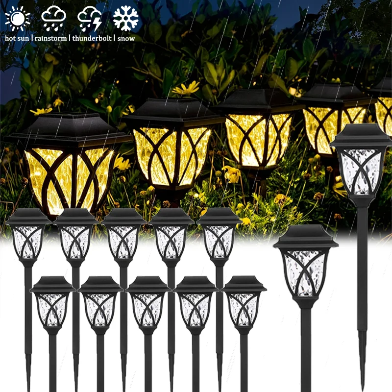 

2025 Solar Yard Lights Bright Lawn Lights Outdoor Waterproof Led Solar Pathway Lights Landscape Path Lights Outdoor Decoration