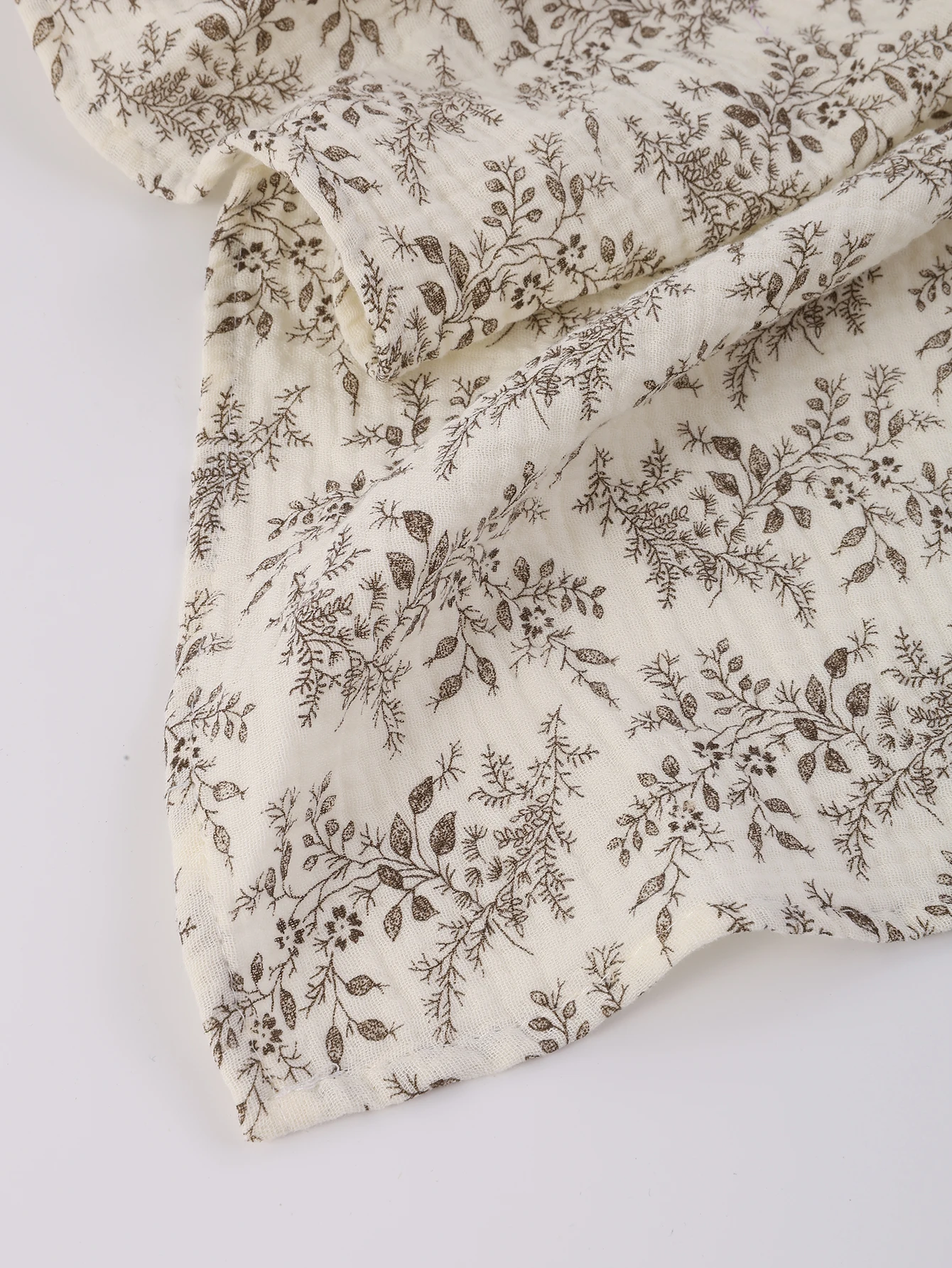 3 ชิ้น/เซ็ต Boho Solid Floral Soft Breathable ทารกแรกเกิดรับผ้าห่ม Muslin Swaddle ผ้าห่ม