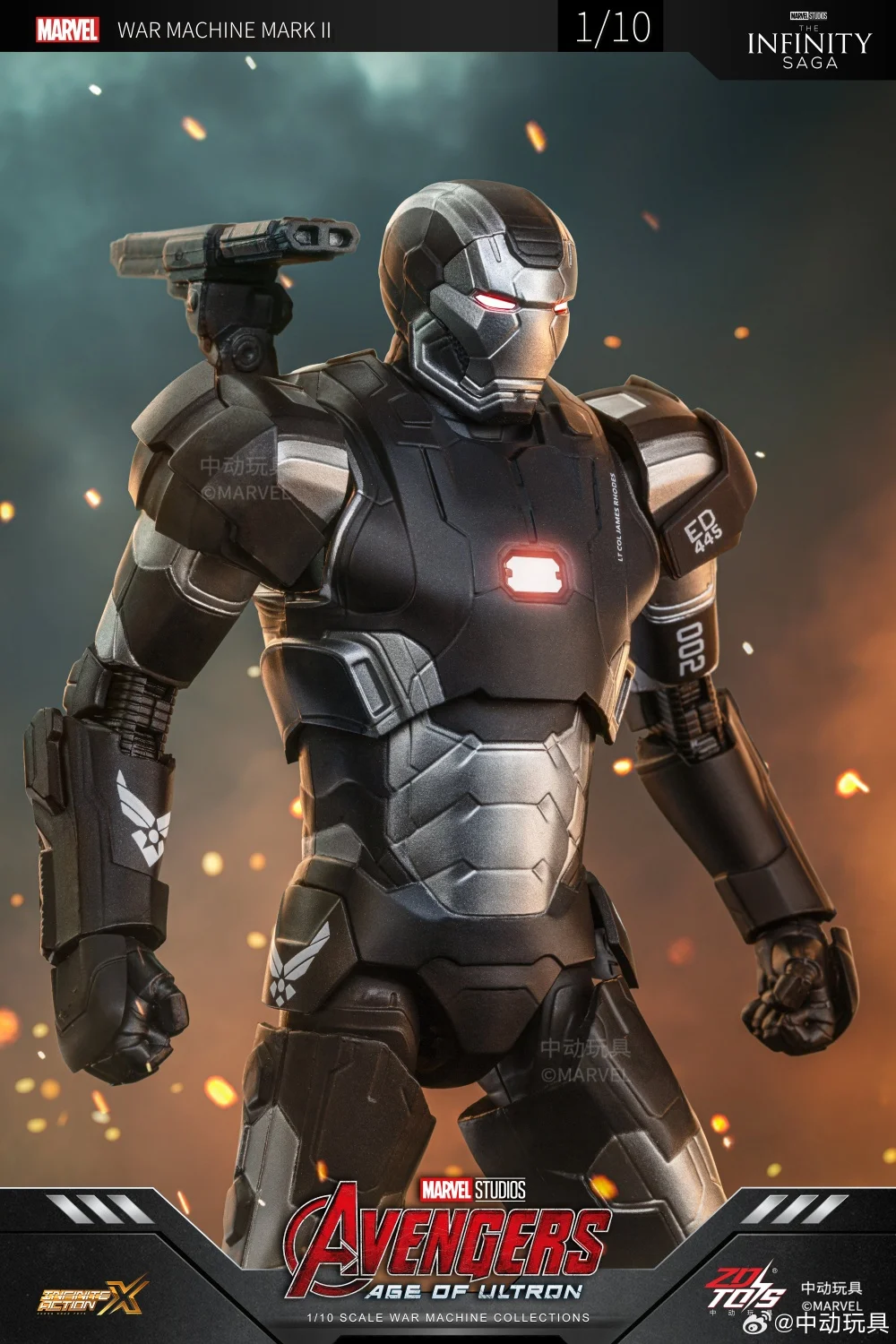 [pre-order]zdtoys Marvel Iron Man 1/10 Mk2  War Machine Action Figures Model Toys Anime Birthday Present