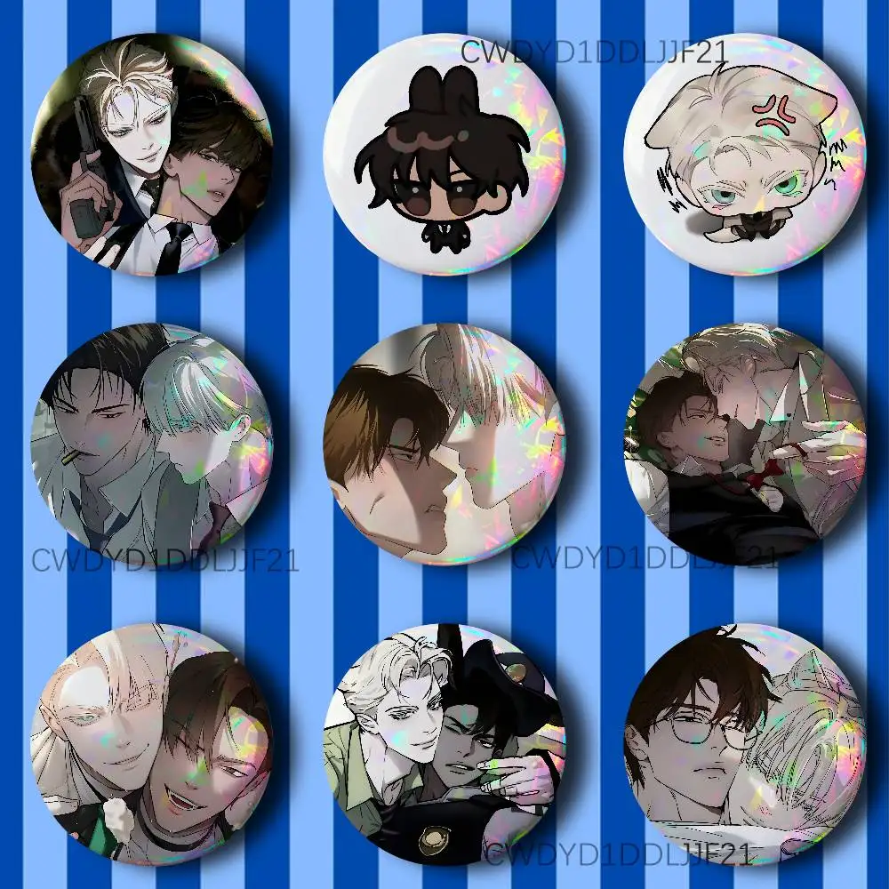 

C-Codename A-Anastasia Zhenya Taek Joo Button Pins Tinplate Brooches Cartoon Creative Badge for Backpack Clothes Decor