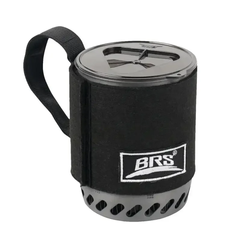 BRS 61 Jet Campingkocher mit Wärmetauscher, tragbarer Gaskocher, schnell brennender Kaffeetassenkocher, Rucksack-Campingbrenner