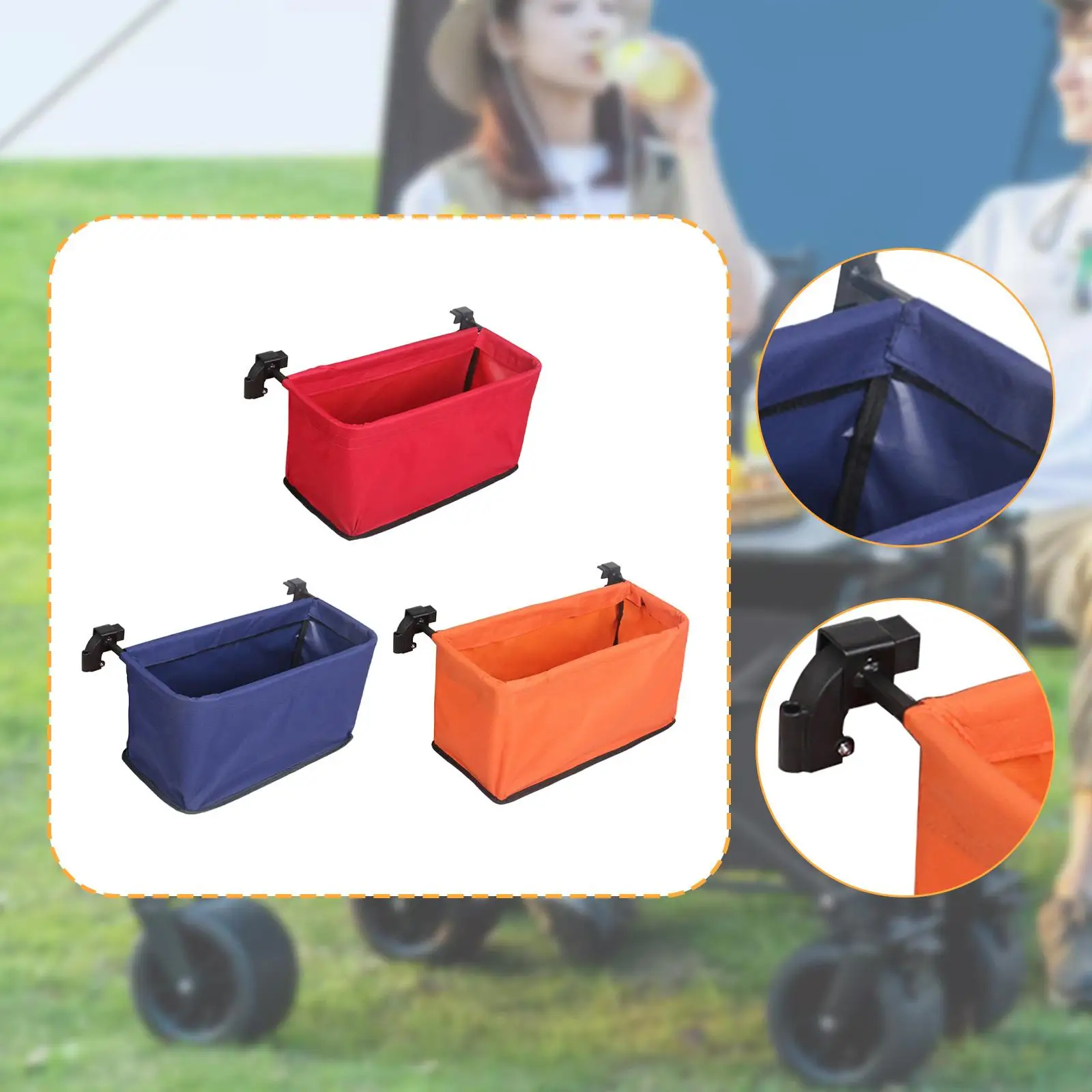 

Wagon Cart Tail Bag Trolley Cart Accessories Oxford Cloth Removable Utility Attachment Waterproof Wagon Storage Bag for Beach
