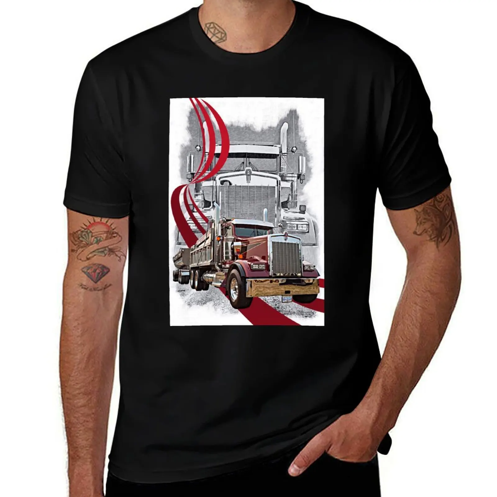 

T-Shirt Kenworth for t shirts prints shirts graphic shirts t tees T-Shirt cotton man with funny dump end t