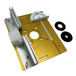 Router Table Insert Plate Aluminum Alloy Wood Milling Flip Board Trimming Machine Engraving Auxiliary Tool Woodworking Benches