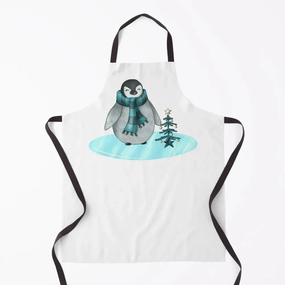 

Christmas Penguin Apron cooks clothes Utensils For Kitchen Apron