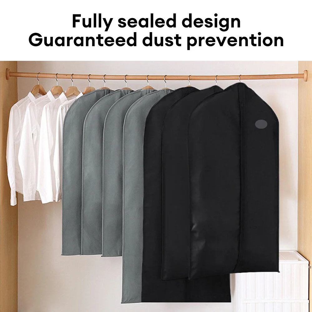 Portable Dust-proof Clothing Cover Non-woven Moisture-proof Closet Garment Bag  For Protecting Dress Coat Suit