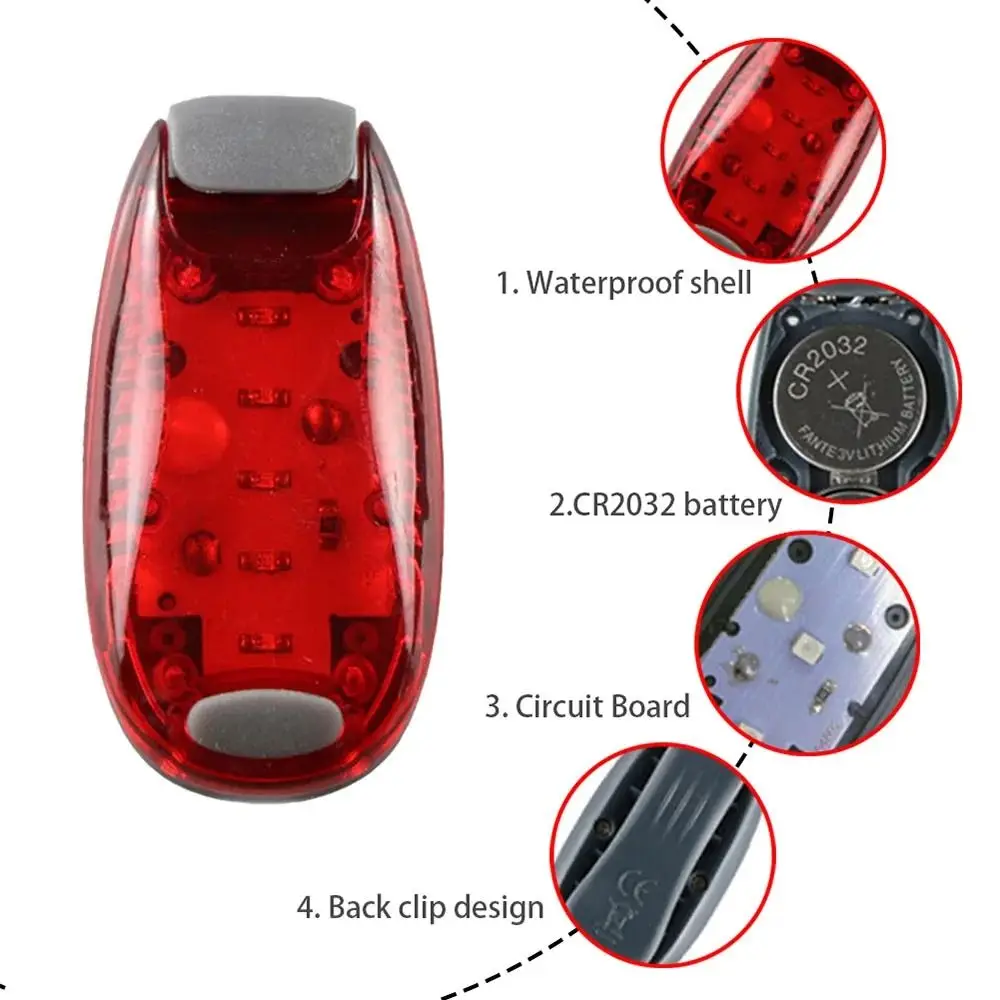 Durable Plastic Boat Navigation Signal Lamp 5LED With Strap LED Lights Waterproof Side Marker Marine Boat