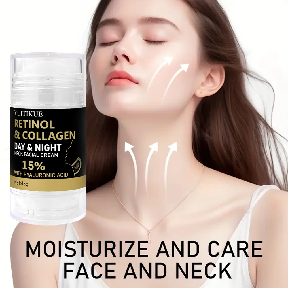 Crema Facial y para el Cuello con Retinol y Colágeno, Reafirmante, Hidratante y Potente para la Piel del Cuello y Rostro
