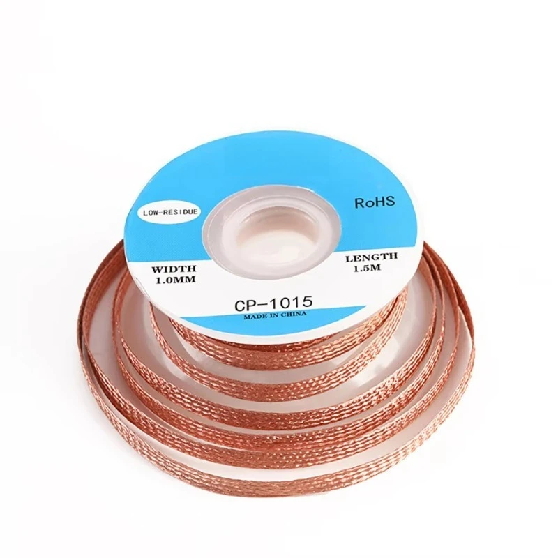 1PCS 1.0  1.5 2.0 2.5 3.0 3.5mm Desoldering Wire  for PCB Tin  WireRemove Suction Tin Desoldering Wick Solder Braid Welding Tool