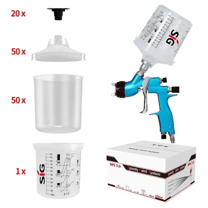 

Hot SalesNew Hvlp SPS Spray Cup Gun Paint Preparation System Cup Automotive Paint Cup For Car Body Coating