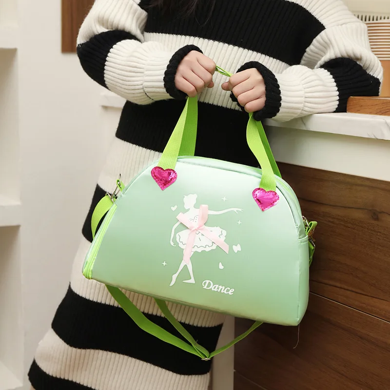 Dance crossbody bag, children's single-shoulder dance backpack, Latin ballet schoolbag, girls' dance single-shoulder backpack view 3