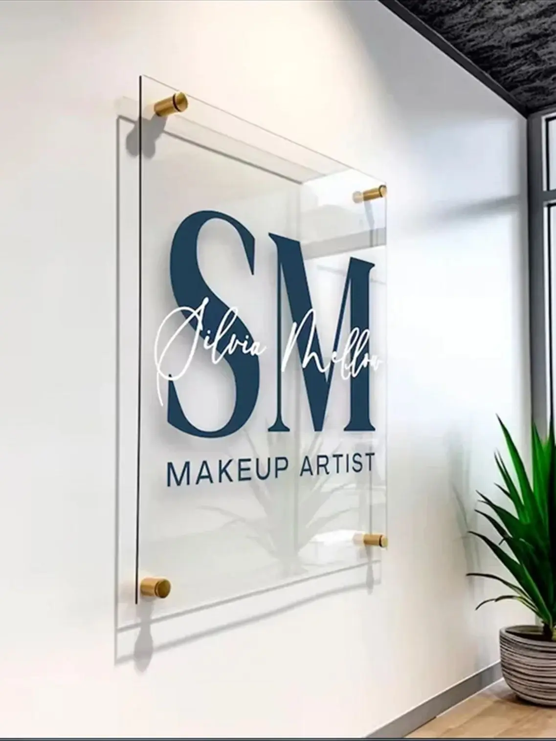Customized Transparent Acrylic Panel with Advertising Design Drawings/Logos for Company Shopping Malls Office Billboards