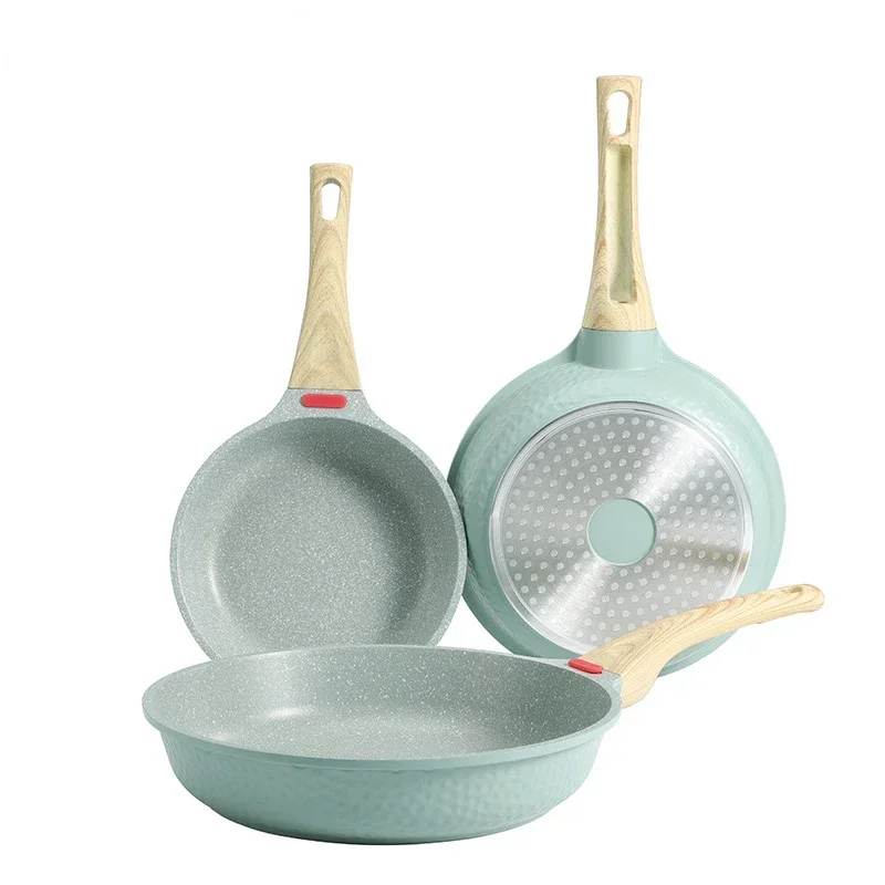 Maifanshi Non stick household stir fry pan Aluminum alloy flat bottom low oil fume induction…