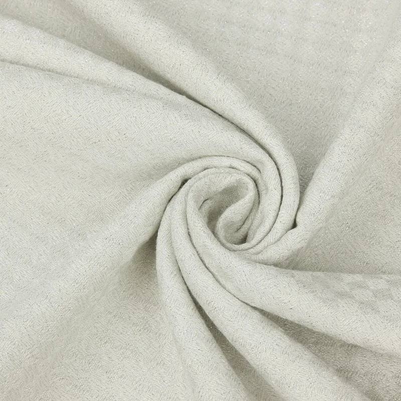 

L100cm X W155cm White Cotton Blend Fabric Rough Spun Coarse Weave Designer Material Fashion Clothing Sewing DIY Home Wholesale