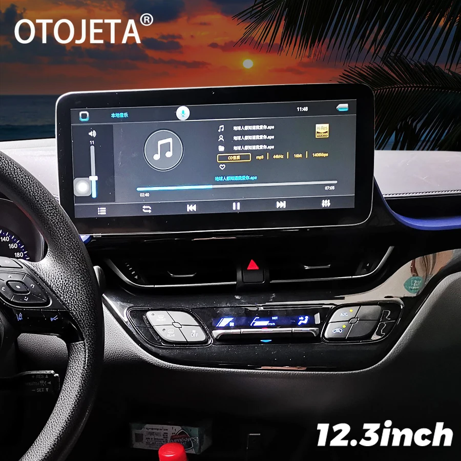 

12.3inch Wide Screen Android 14 Car Video Player 2Din Radio Stereo For Toyota CHR 2022 2016 Multimedia Carplay Head Unit 128GB