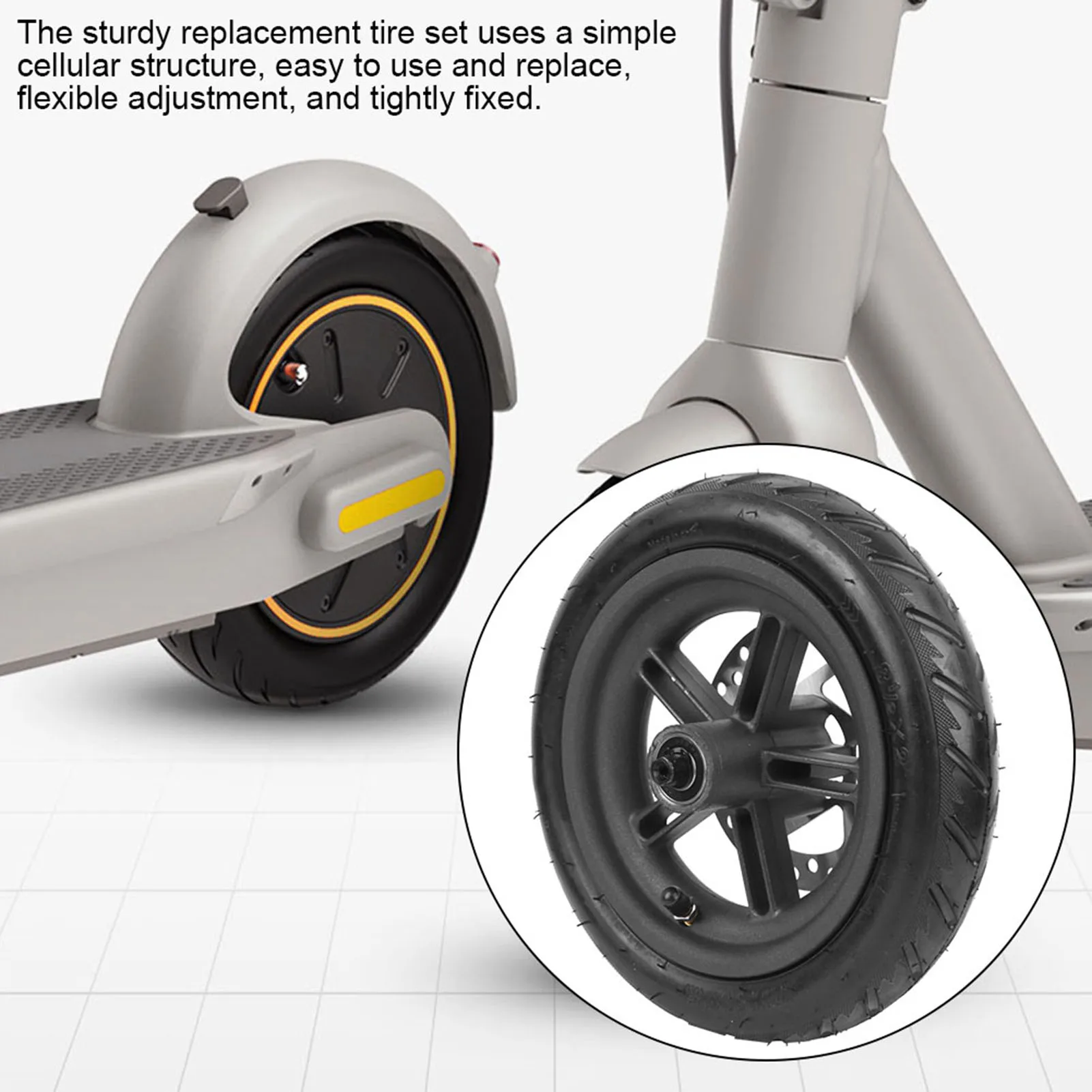 Inflatable Rear Wheel and 120 Disc Brake Accessory for XIAOMI PRO Electric Scooter