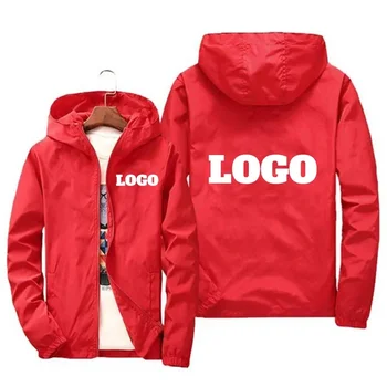 Customized Name: Autumn Jacket, Men's Waterproof Windbreaker, Casual Clothing, Plus Size 7Xl, Black Outdoor Sportswear 3