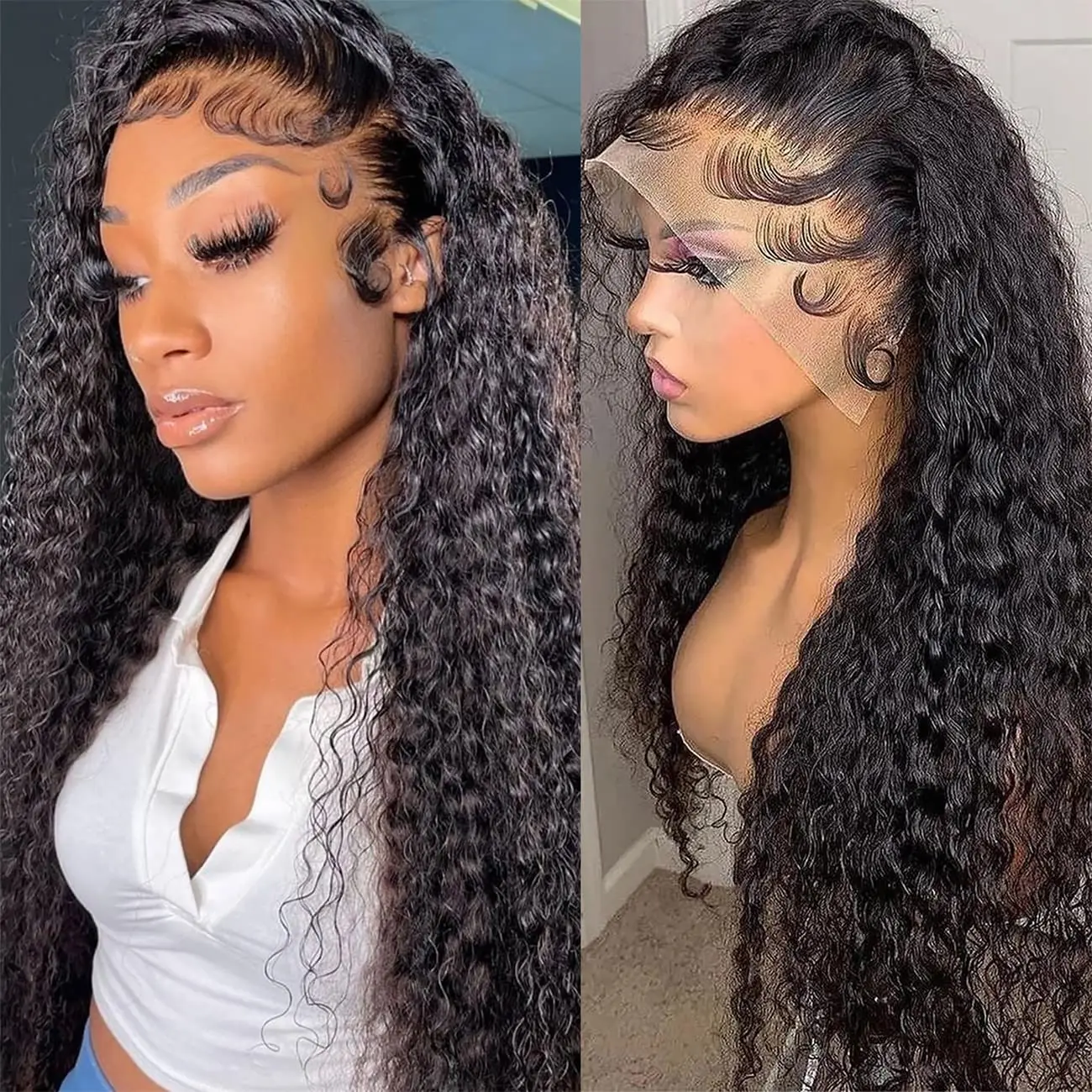 13x6 Hd Lace Frontal Wig Loose Deep Wave Wigs For Brazilian Women Curly Human Hair Hair Water Wave Lace Front Wig For Women