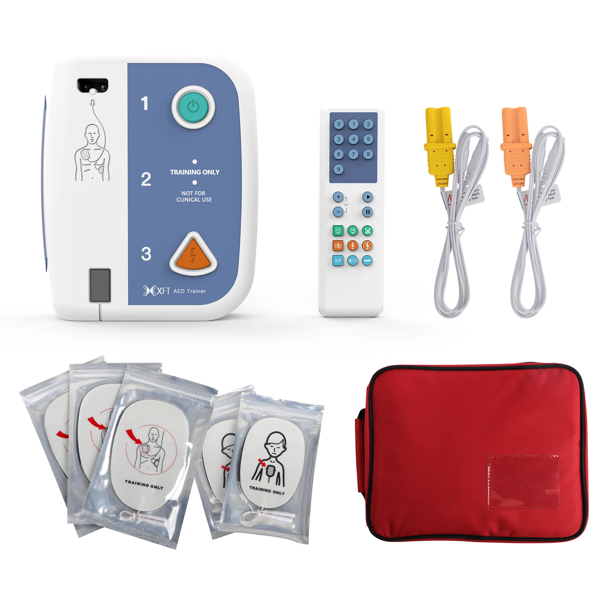 Portable CPR Training Trainer Professional First Aid Teaching Simulation Equipment with Training Pads