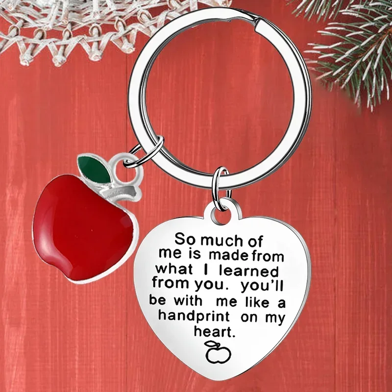 

Teacher Christmas Valentines Gifts Keychain Teacher Appreciation Gifts Key chain Keyring Holder Teachers ' Day gift