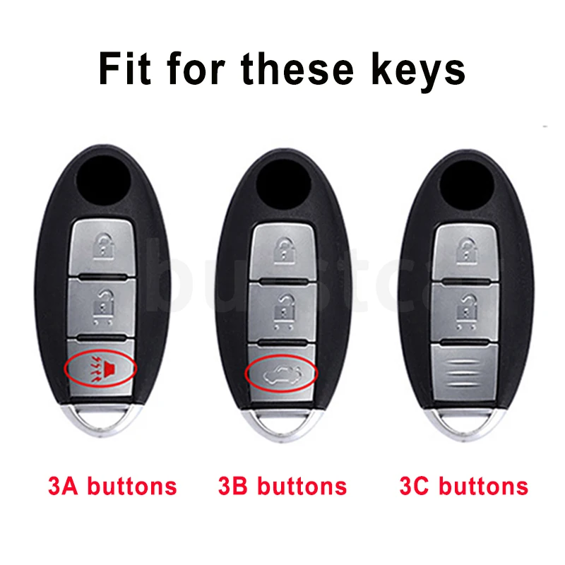 3 Buttons For Nissan Qashqai Juke J10 J11 X-Trail T32 T31 Kicks Tiida Pathfinder Note TPU Car Remote Key Case Cover Shell Fob