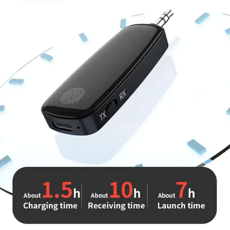 Transmisor y receptor 5,2 compatible con bluetooth, reproductor de audio estéreo para coche, manos libres, llamada, tarjeta TF, 3,5aux, nuevo