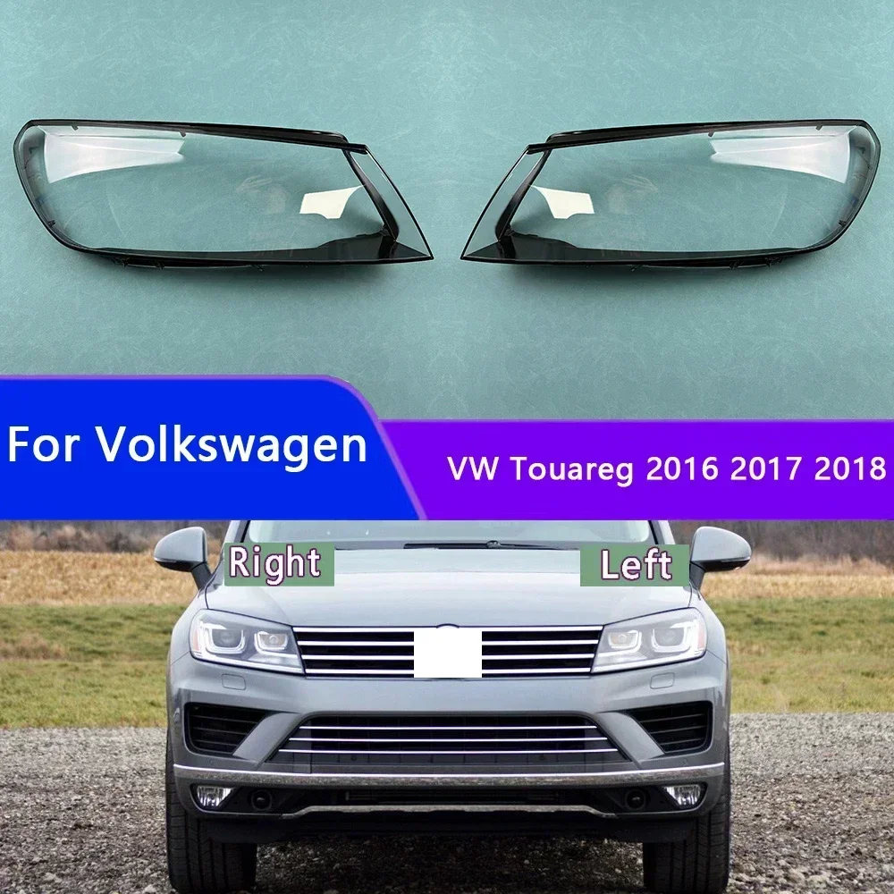 

For Volkswagen VW Touareg 2016 2017 2018 Headlight Cover Transparent Lens Headlamp Shell Replace Original Lampshade Plexiglass