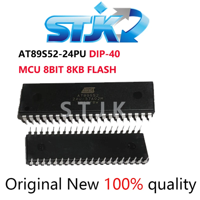 

1-5piece/lot 100% New AT89S52-24PU AT89S52 DIP-40 MCU 8BIT 8KB FLASH chip