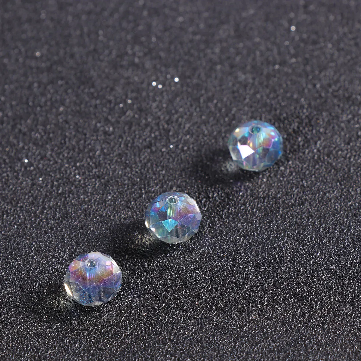 

1 Box of 710PCS DIY Jewelry Accessory Flat Artificial Crystal Glass Beads Colorful Plating Loose Beads Delicate Jewelry Making B