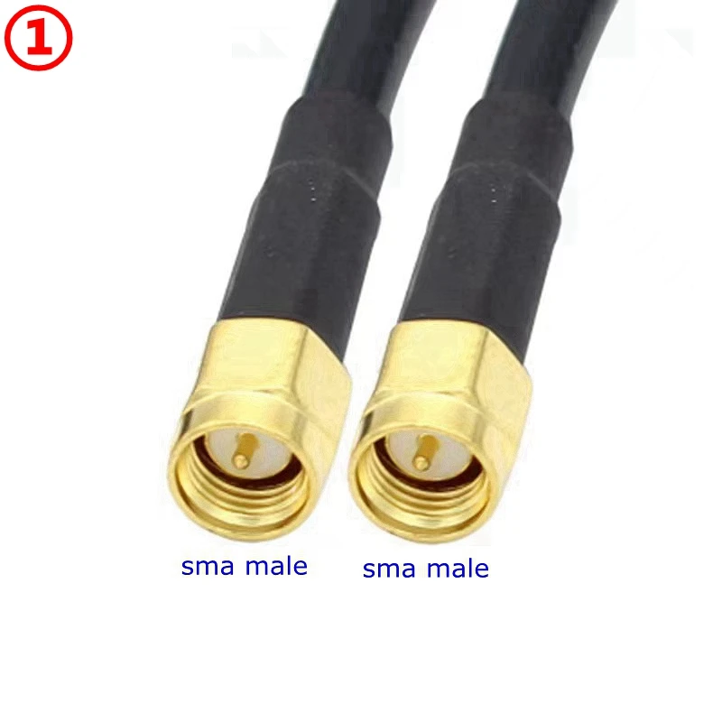 LMR240 50-4 Coax Cable SMA To SMA Male Female Connector RPSMA To SMA Right Angle Crimp for LMR240 High Quality 50ohm Fast Brass
