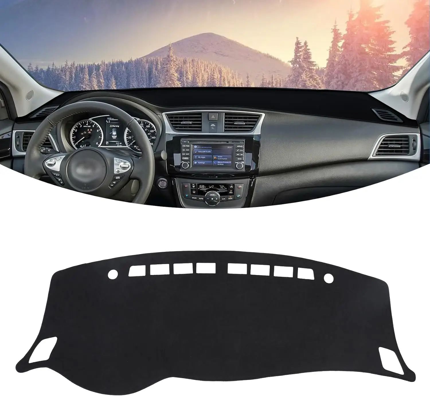 

Dash Cover for Nissan Sentra 2013 2014 2015 2016 2017 2018 2019 Accessories Flannel Dashboard Cover Dash Cover Mat QJ009-01