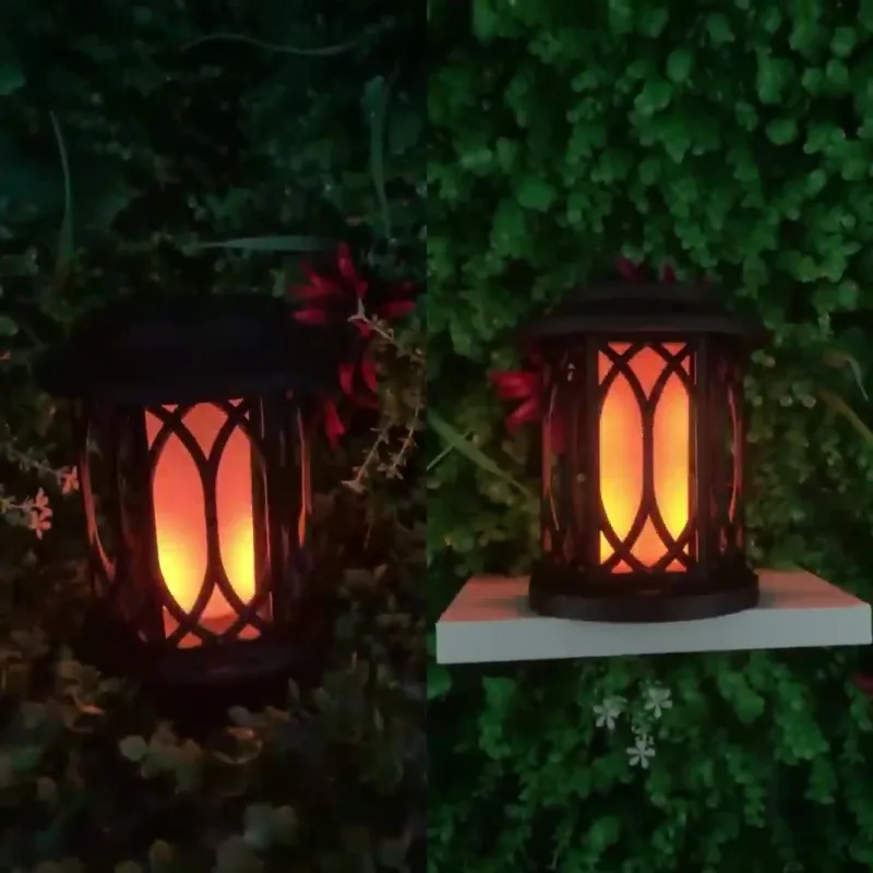 

Outdoor Solar Flame Lamp Lantern Chandelier Landscape Atmosphere Night Light High Power Street Garden Light Garden Light Outdoor