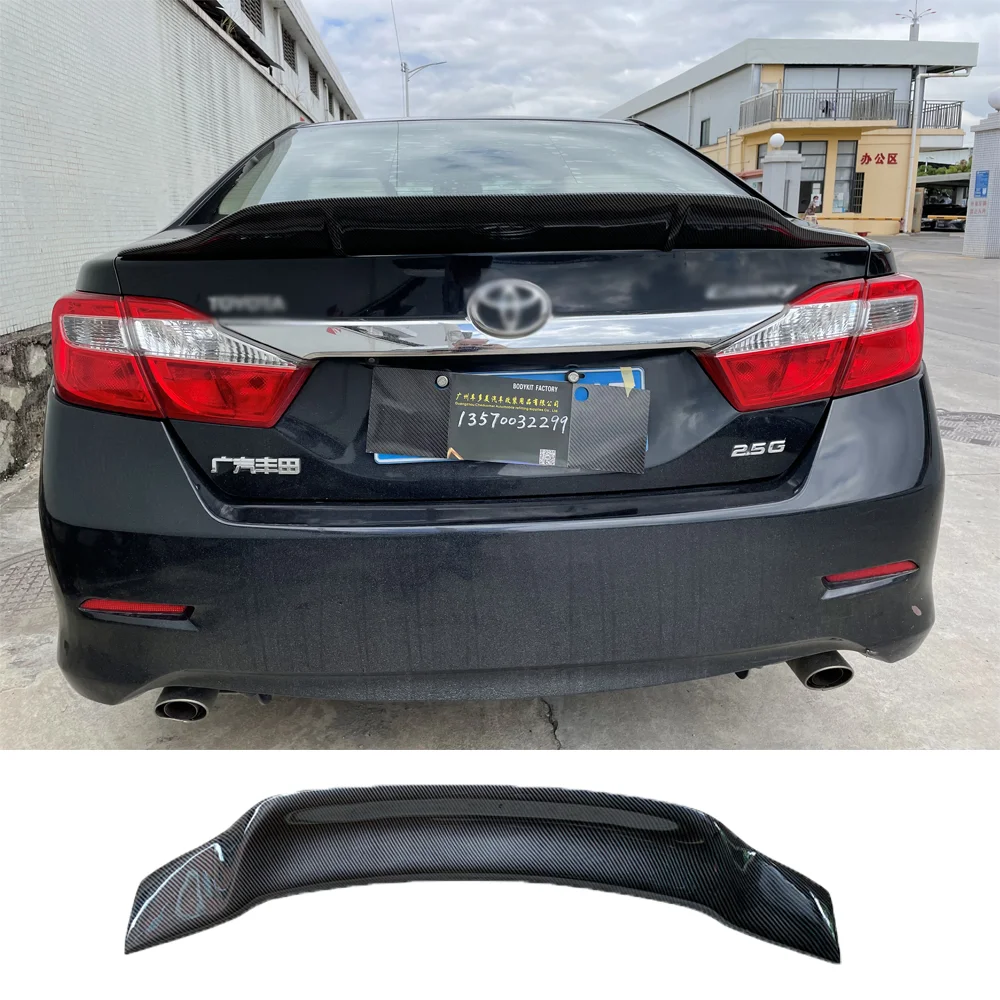 

Real Carbon Fiber Rear Wing Trunk Lip Tail Spoiler For Toyota Camry 2012 2013 2014 R Style