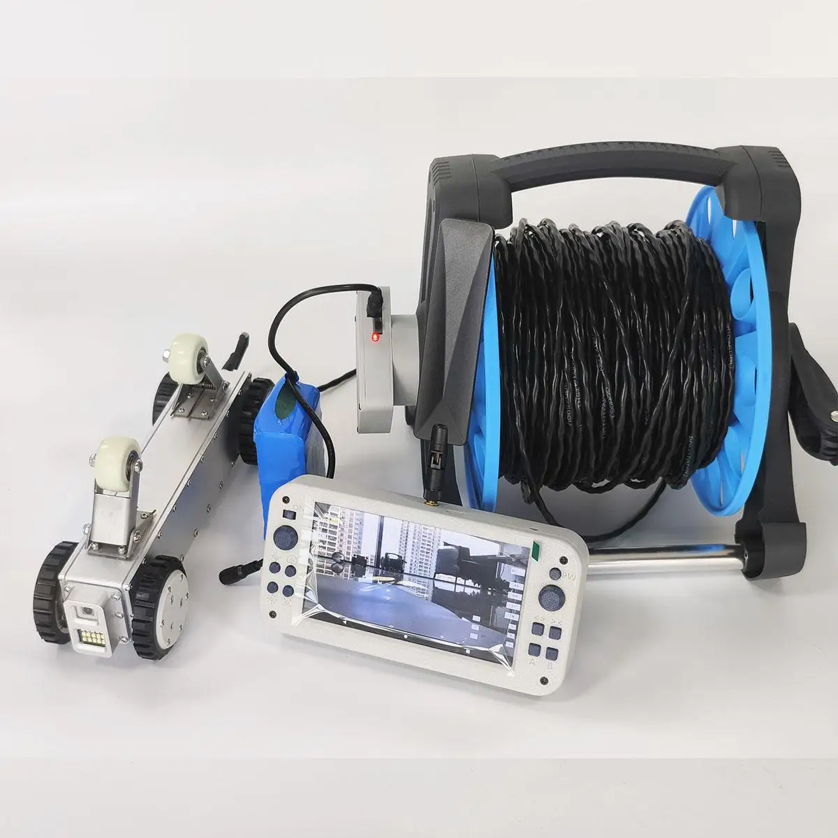 

200 meters pipeline robot, detection trolley, threading, waterproof, underwater map transmission and wire control, diving