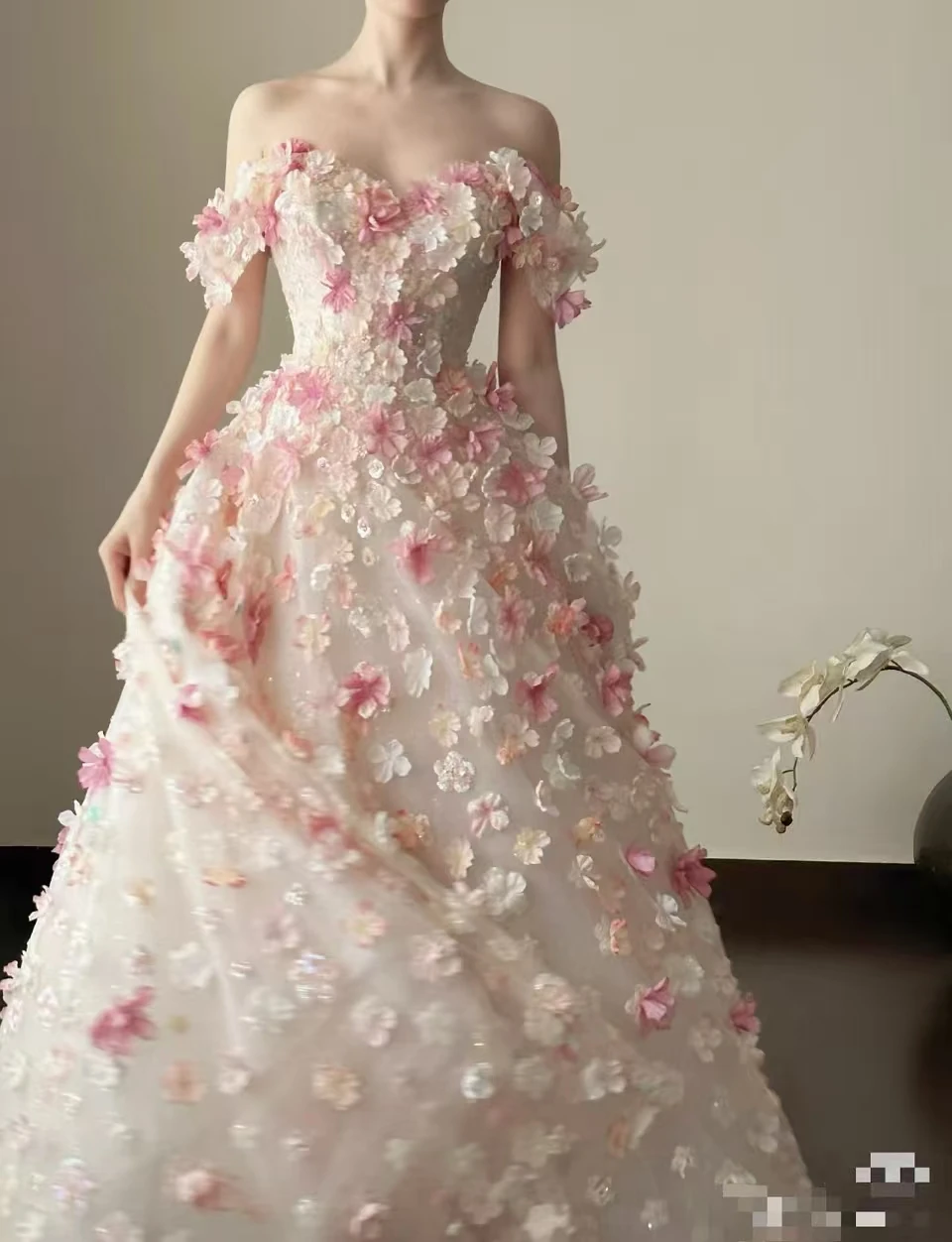 

Customized 2026 Elegant A-Line 3D Decal Cocktail Party Dress Sexy V-Neck Backless Formal Occasion Homecoming Party Prom Dress